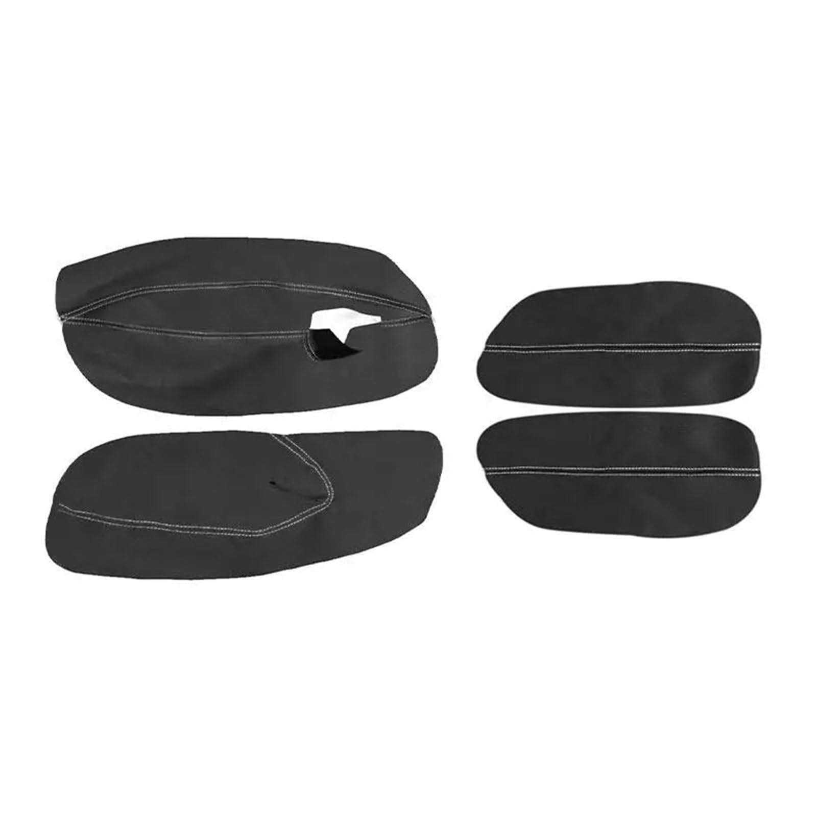 Rynplex For VW, for Golf, for 4 MK4, for Jetta, for Bora, 1998 1999 2000 2001 2002 2003 2004 2005 Nur 3-türige Autotür-Armlehnenverkleidung aus Wildleder Auto-Armlehnenverkleidung(Black-white line,4pc von Rynplex