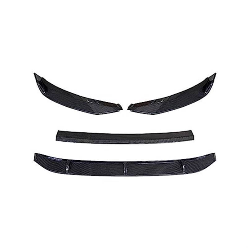 Rynplex Frontstoßstange Lip Spoiler Side Splitter, for Volkswagen, for VW, for ARTEON, CC 2019 2020 2021 Body Kit Diffusor Protector Autozubehör Frontspoiler Auto-Frontspoiler(BLACK Carbon Fiber Look) von Rynplex