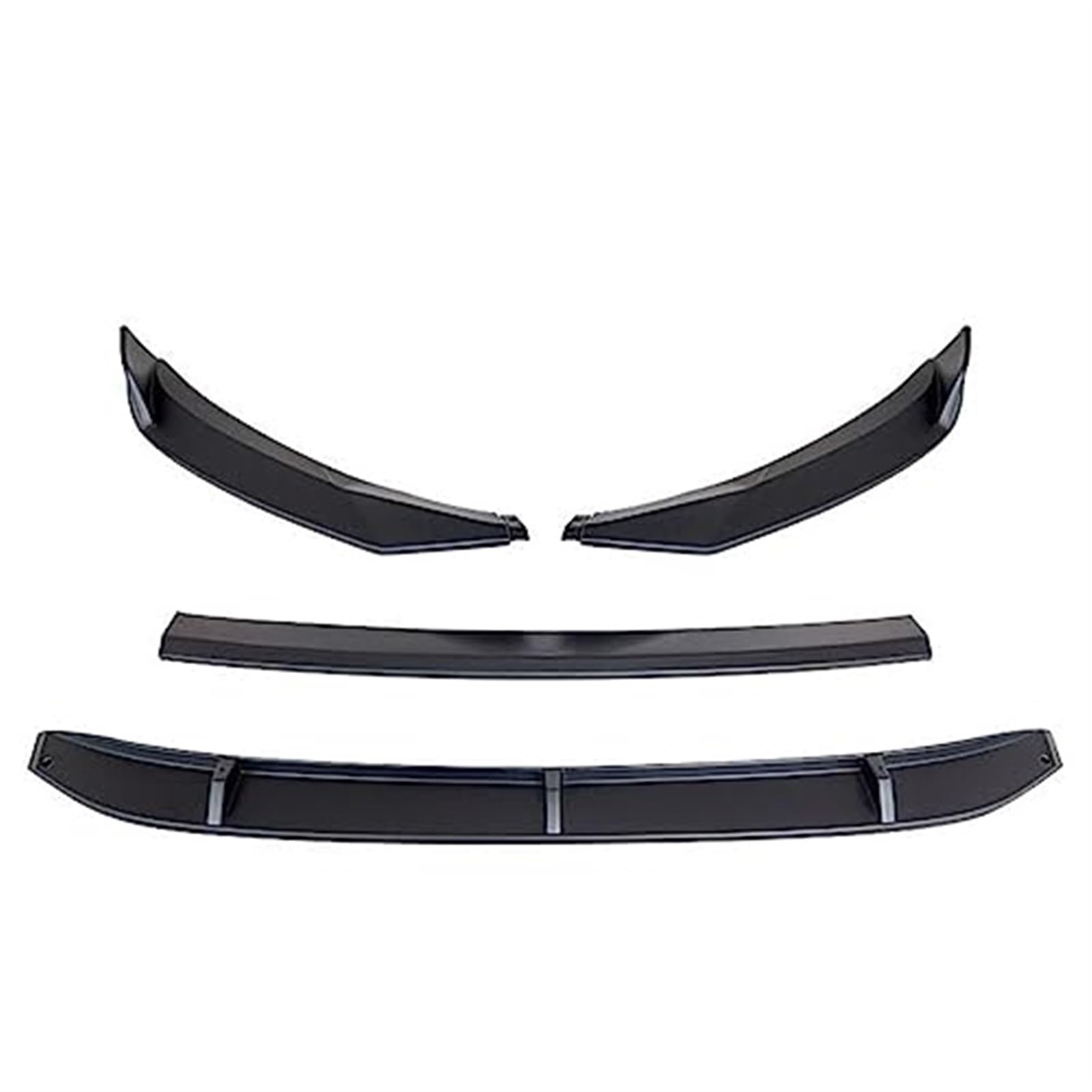 Rynplex Frontstoßstange Lip Spoiler Side Splitter, for Volkswagen, for VW, for ARTEON, CC 2019 2020 2021 Body Kit Diffusor Protector Autozubehör Frontspoiler Auto-Frontspoiler(Black Matte Black) von Rynplex