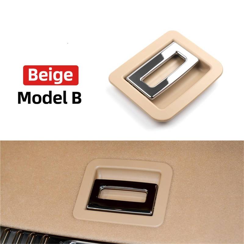 Rynplex Kofferraumabdeckung Bodenplatte Matte Bodenteppich Griff, for Porsche, for Cayenne, 2011-2017 Autozubehör 9585511150 Kofferraumboden-Teppichgriff(Beige Model B) von Rynplex