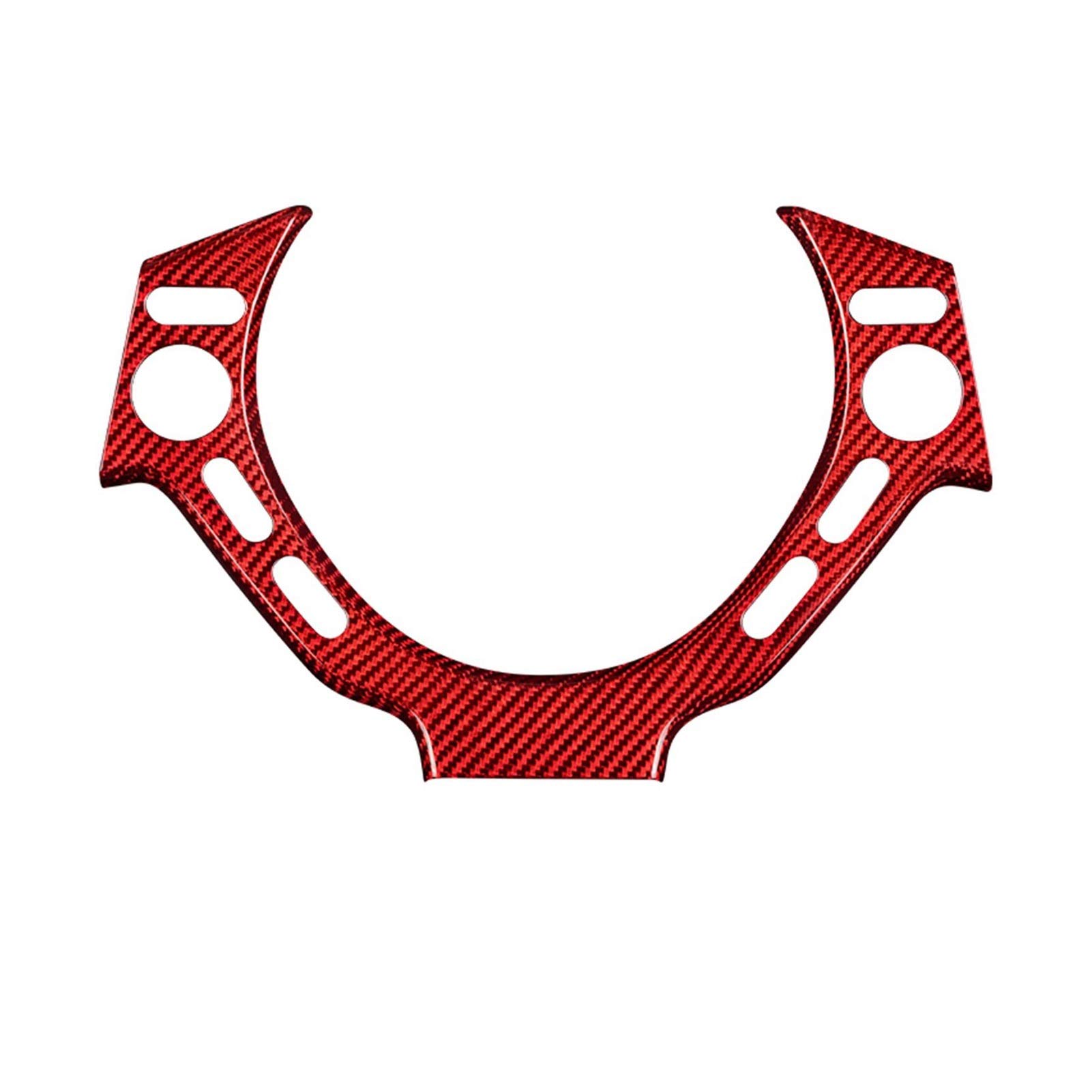 Rynplex Lenkradverkleidung aus echtem Carbon, dekorativer Aufkleber, for Nissan GTR R35 2008-2014, Innenformteile, Auto-Styling Lenkradaufkleber(Red Carbon Fiber) von Rynplex