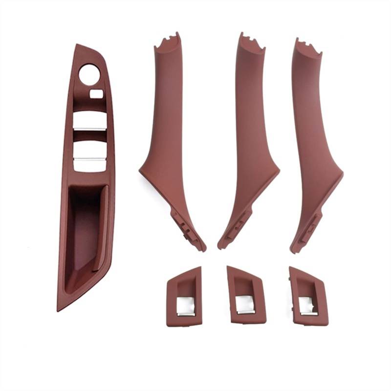 Rynplex Linker Fahrer-Innentür-Armlehnen-Zuggriff-Satz, for, for 5er F10 F11 520i 523i 525i 528i 535i 2009–2016 Auto-Innentürgriff(LHD Red Brown) von Rynplex