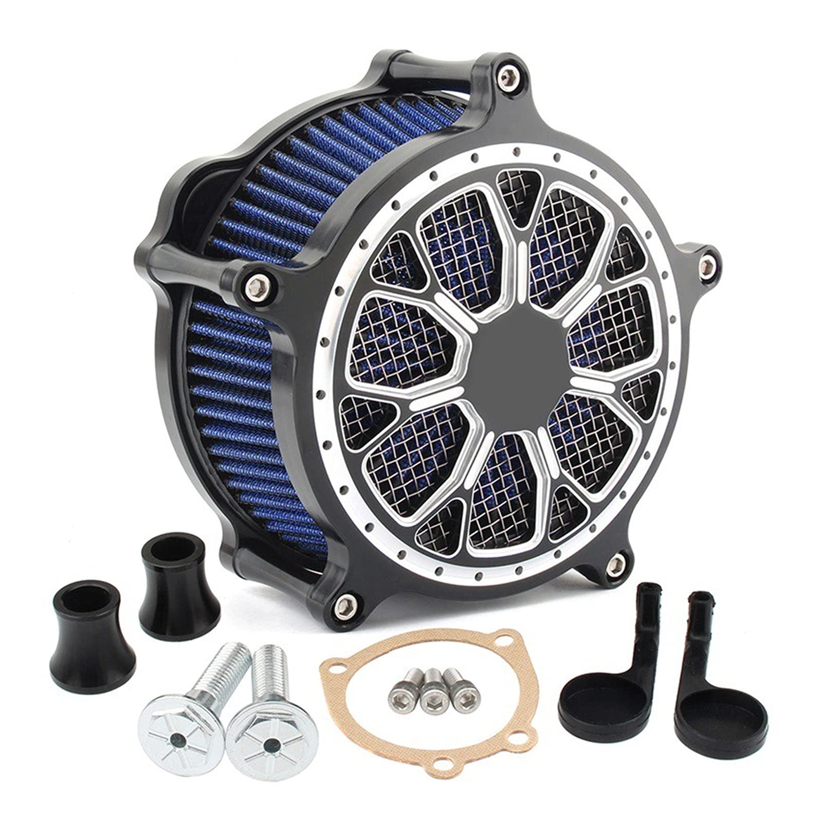 Rynplex Luftfilter, for Harley, Sportster Luftfiltereinlass Blauer Filter Zweiundsiebzig Achtundvierzig Eisen 883 48 72 XL883 XL1200 1991-2021 Lufteinlassfilter(C) von Rynplex