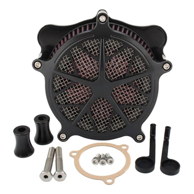 Rynplex Luftfilter-Kit for Harley, Touring-Luftansaugfilter Electra Glide Road King Tri Glide 2008-2016 Dyna Fat Bob Softail 2016-2017 Lufteinlassfilter(C) von Rynplex