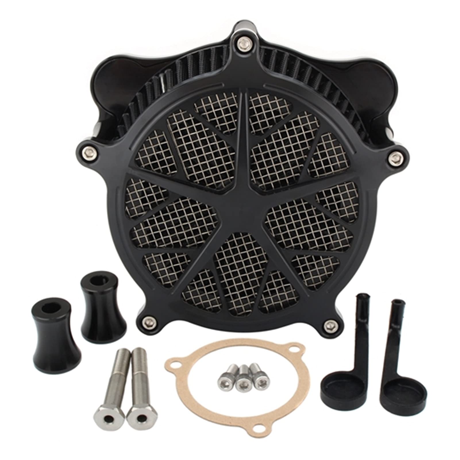 Rynplex Luftfilter-Kit for Harley, Touring-Luftansaugfilter Electra Glide Road King Tri Glide 2008-2016 Dyna Fat Bob Softail 2016-2017 Lufteinlassfilter(D) von Rynplex