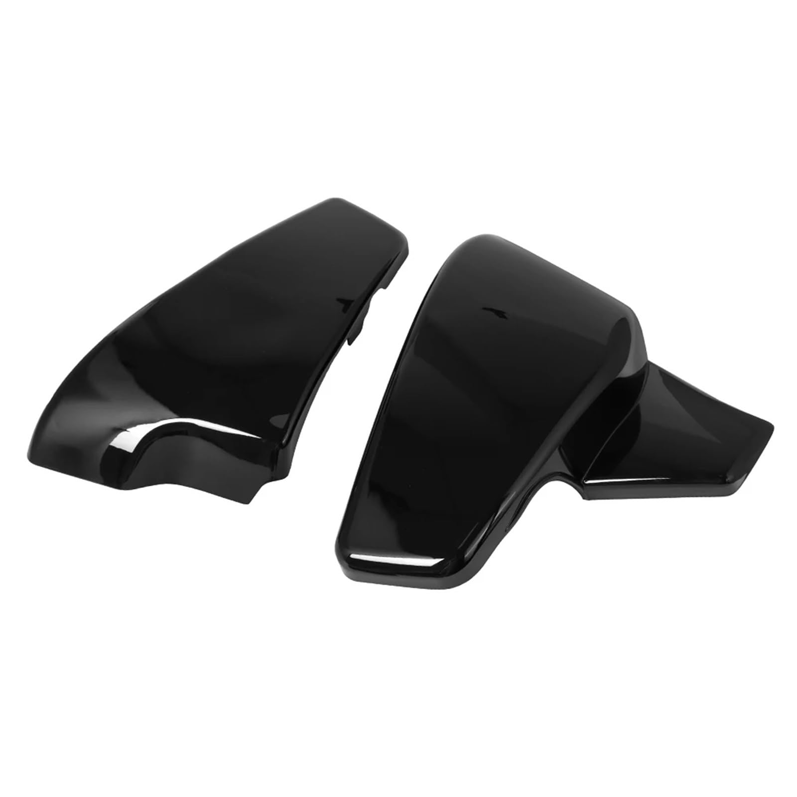 Rynplex Motorrad Batterie Side Covers Links Rechts Schwarz/Chrom Verkleidung Schutz VLX600 VT600 C CD Shadow Steed VT400 1999-2008 Batterieseitige Verkleidungsabdeckungen(Black) von Rynplex