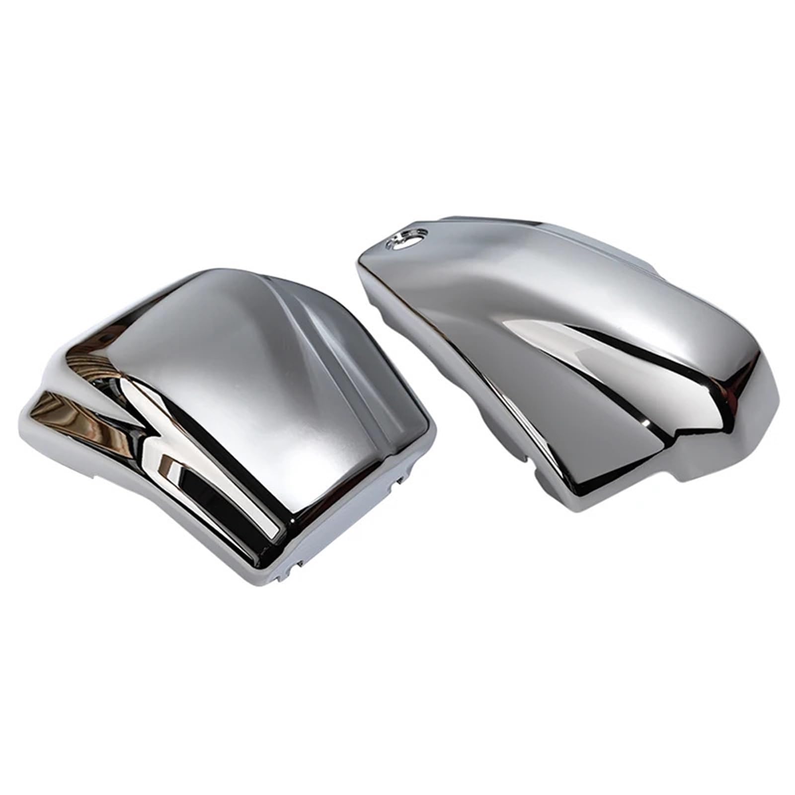 Rynplex Motorrad Chrom Batterie Side Covers Links Rechts Verkleidung Schutz, for Yamaha, Dragstar V-Star XVS1100 Classic Custom 1999-2011 2010 Batterieseitige Verkleidungsabdeckungen von Rynplex