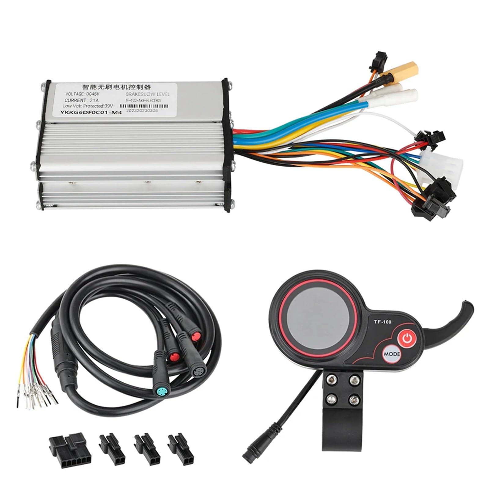 Rynplex Motorsteuerung, for Kugoo, KUKIRIN M4 Elektroroller Kickscooter Armaturenbrett LCD-Displaykabel 48V 21A Steuerungsteile Scooter-Bildschirm(Set B) von Rynplex