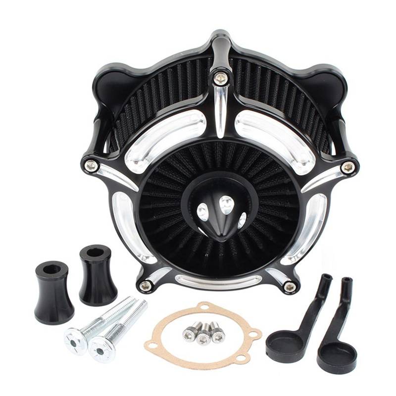 Rynplex Turbine Spike Luftfilter Ansaugfilter, for Harley, Twin Cam EVO Touring Road King Street Glide Softail FXST Dyna FXR 1993-1999 Lufteinlassfilter(E) von Rynplex