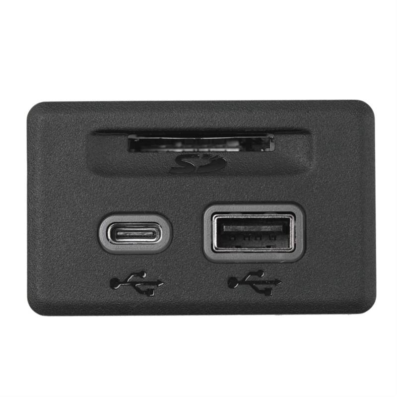 Rynplex USB AUX Port Adapter USB-C SD Karte, for Sierra, for Silverado 1500 2019 13529869 13525431 Auto Auto Zubehör USB-Anschluss in der Mittelkonsole des Fahrzeugs von Rynplex