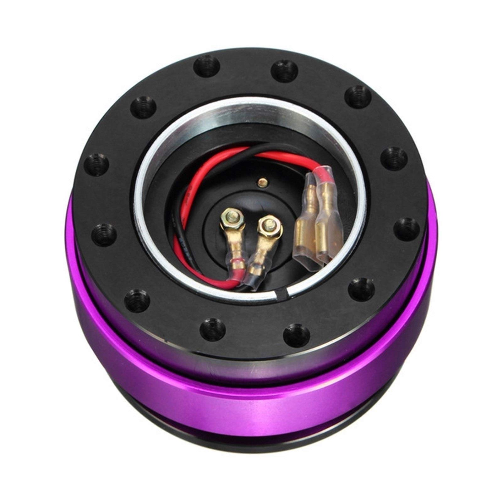 Rynplex Universal Lenkrad Snap Off Quick Release Hub Adapter Boss Kit 6061 T6 Bittet Aluminium Lenkradadapter(Purple) von Rynplex