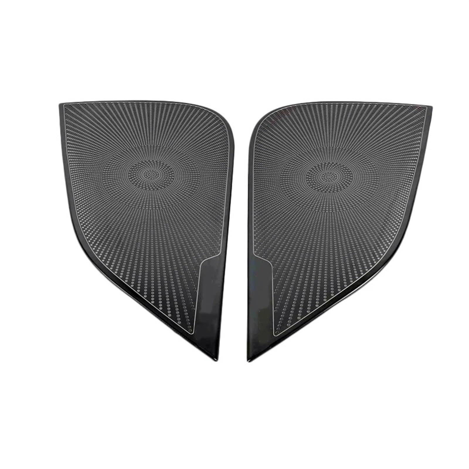 Rynplex Vordersäulendachhupenhaube Model3 Lautsprecherabdeckung Dekorative Pailletten, for Tesla, Model 3 2019 2020 Zubehör Abdeckung für Stereo-Audio-Lautsprecher(Front Door Black) von Rynplex