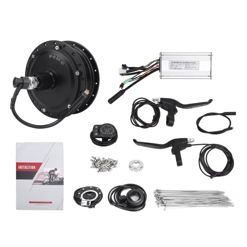 Rynplex for 36V 500W Hinterradnabenmotor Elektrischer Umbausatz mit KT-900S-Anzeigemesser 12G-Rad 20/24/26 Zoll Scooter-Bildschirm(26inch) von Rynplex