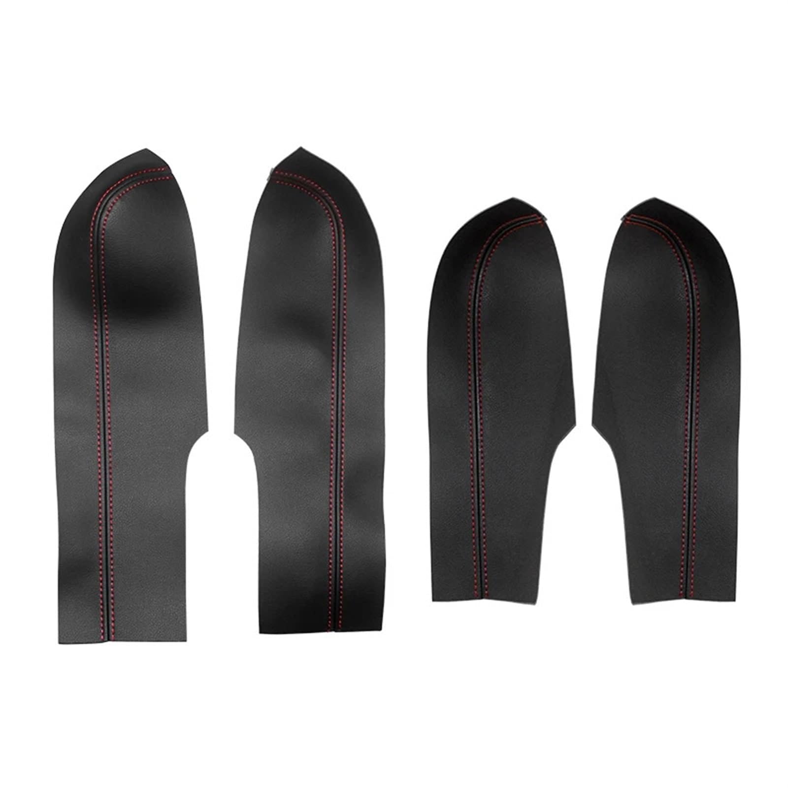 Rynplex for Civic, 8. Generation Limousine 2006 2007 2008 2009 2010 2011 nur 4 Türen Autotürgriff Panel Armlehne Mikrofaser-Lederbezug Auto-Armlehnenverkleidung(4pcs Black-red line) von Rynplex