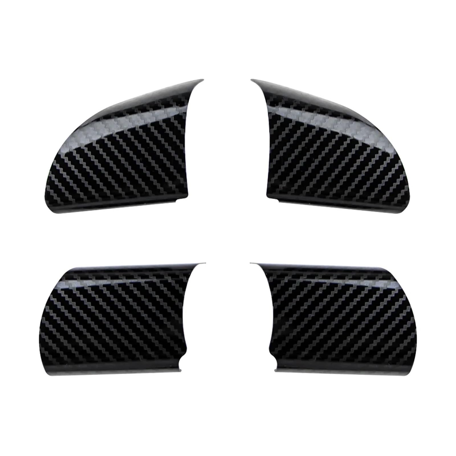 Rynplex for Ford, for Focus 2 MK2 2005–2011, Edelstahl-Auto-Innenraum-Lenkrad-Dekorationsabdeckungs-Aufkleber-Trim-Zubehör Lenkradaufkleber(Black Carbon) von Rynplex