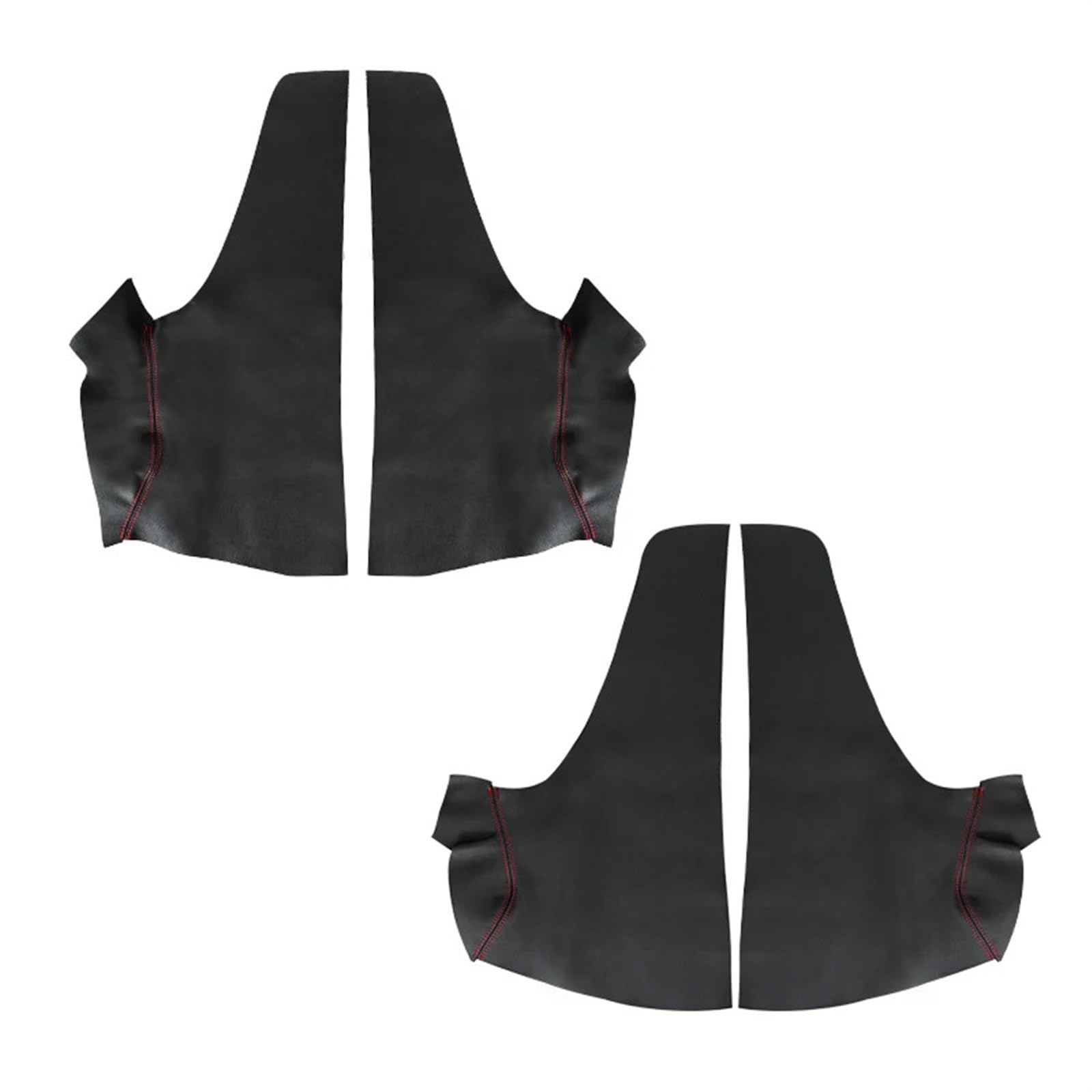 Rynplex for Jazz, for Fit 2008 2009 2010 2011 2012 Fließheck Auto Styling Innentürverkleidung Armlehne Mikrofaser-Lederbezug Auto-Armlehnenverkleidung(4pcs,Black) von Rynplex