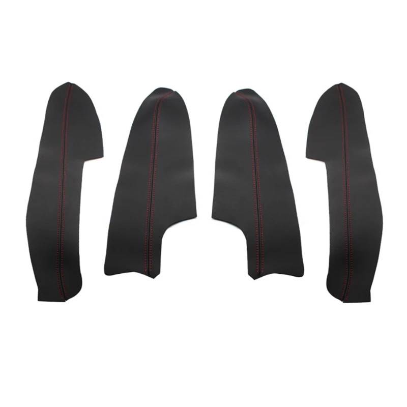 Rynplex for Nissan, for Qashqai, for J11 2016 2017 2018 Auto Innentür Griff Panel Armlehne Mikrofaser Leder Abdeckung Schutzhülle Auto-Armlehnenverkleidung(Black-red line) von Rynplex