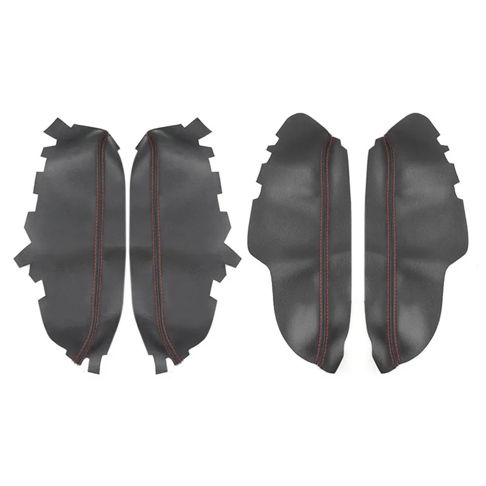 Rynplex for Toyota, for Avalon 2013 2014 2015 2016 2017 2018 Auto Innen Vorne/Hinten Türgriff Armlehne Panel Mikrofaser Leder Abdeckung Trim Auto-Armlehnenverkleidung(4pcs Black-red line) von Rynplex