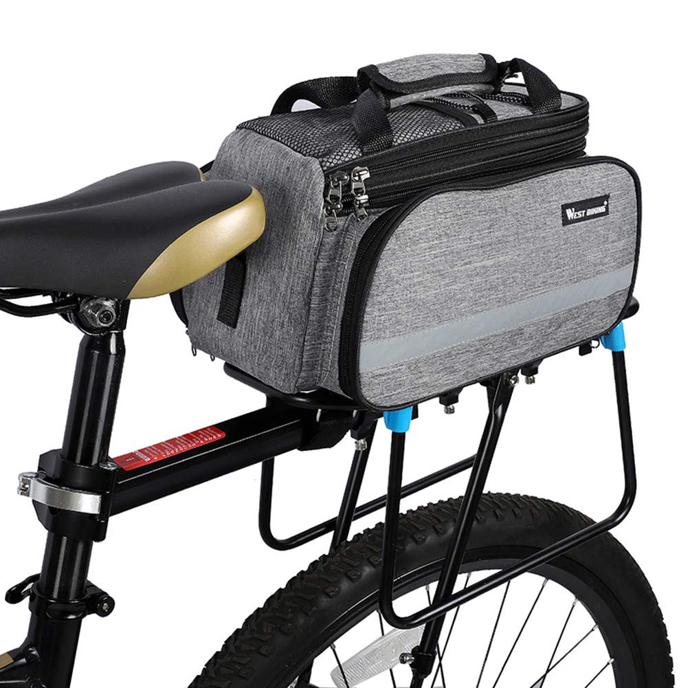 Rysmliuhan Shop GepäCkträGertasche FüR Fahrrad Fahrrad Taschen GepäCkträGer Wasserdicht Mountainbike-Zubehör Fahrradtaschen Fahrradtasche Fahrradzubehör Gray,Free Size von Rysmliuhan Shop