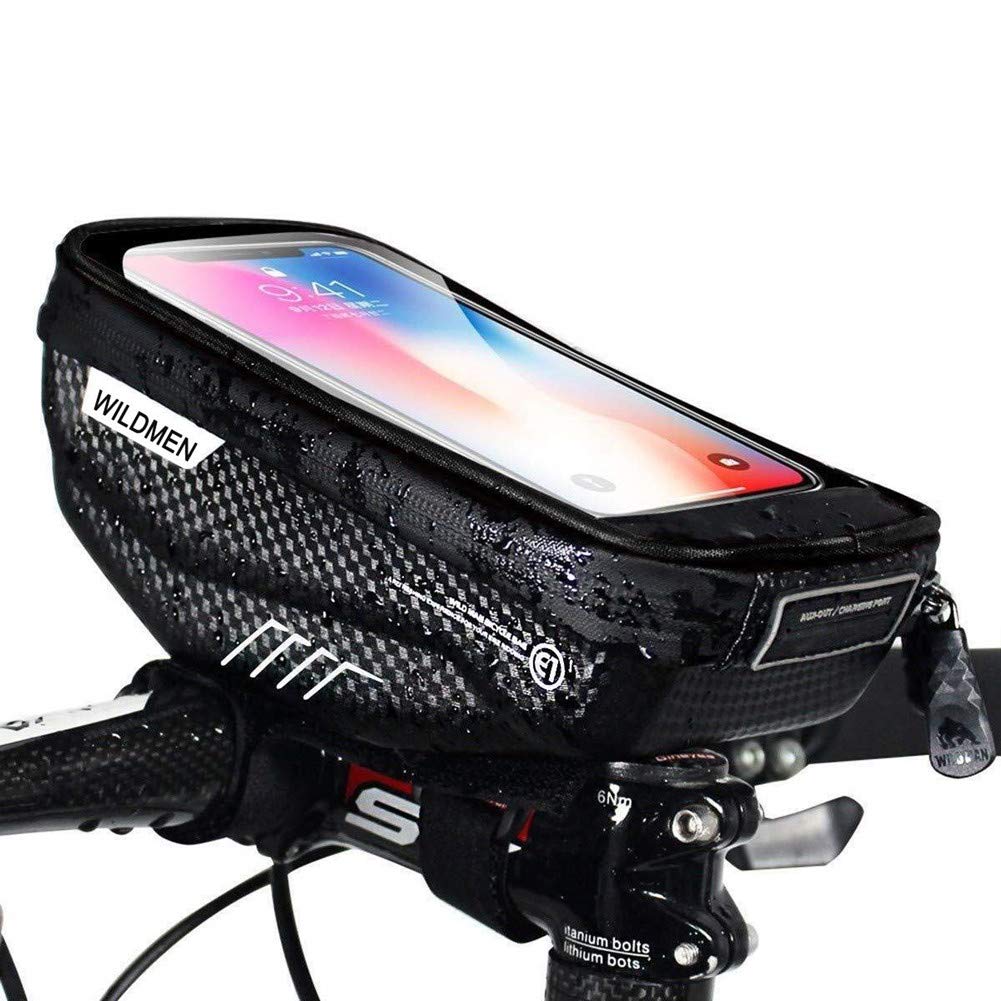 Rysmliuhan Shop Handy Halterung FüRs Fahrrad Lenkertasche Fahrradzubehör Motorrad Telefonhalter Wasserdicht Fahrradtelefonhalter Wasserdicht Fahrradzubehör Black,Free Size von Rysmliuhan Shop