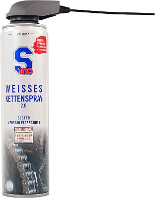 S100 2.0, Weißes Kettenspray m. Sprührohr - 400 ml von S100