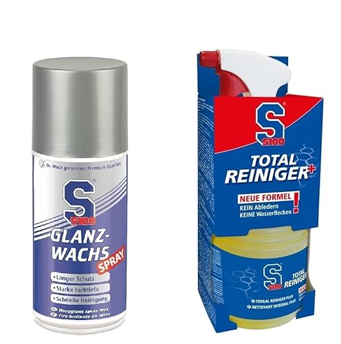 S100 Motorradpflege Set/Totalreiniger Plus + Glanz-Wachs Spray/Dr. Wack Vorteilspack von S100