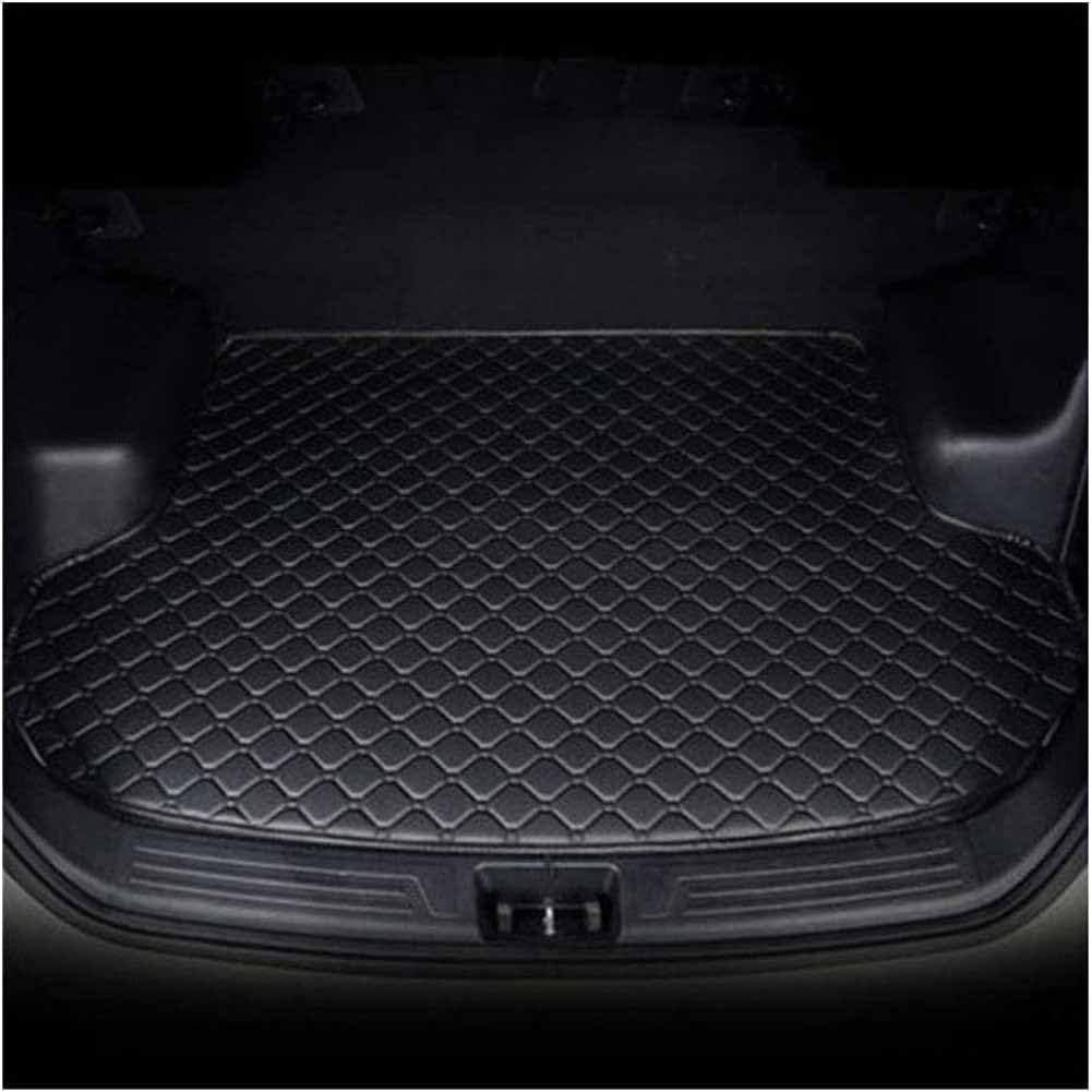 Auto Leder Kofferraummatte FüR L-EXUS NX300h NX300 NX200 2015-2017, Kofferraum Schutzmatte Teppich Kofferraumwanne Pad Kratzfest rutschfest Innere ZubehöR,A/Black von SAANTE