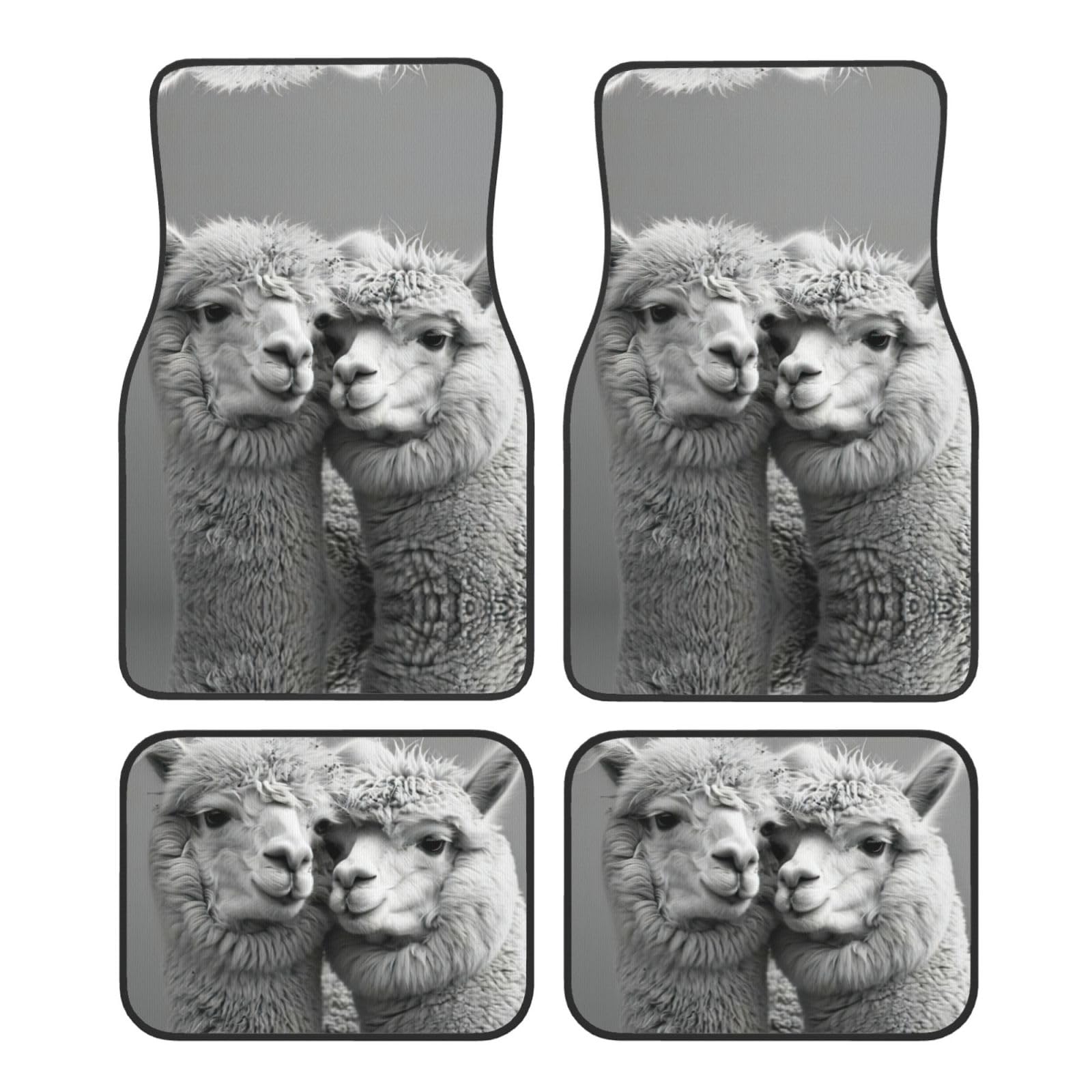 I Love Alpacas Print Universal Automatten 4-teiliges Set, ästhetisch überlegen und leicht zu reinigen Auto Fußmatten von SABFWF