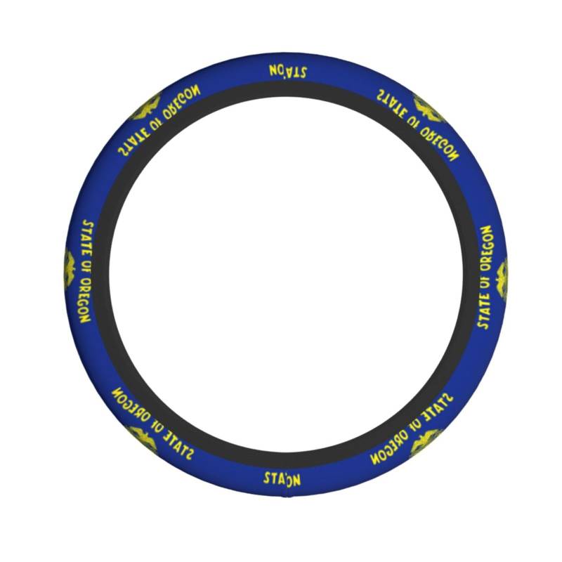 Universal-Lenkradbezug mit Oregon-Flagge, für alle Jahreszeiten, passend für die meisten Autos, SUVs und LKWs von SABFWF