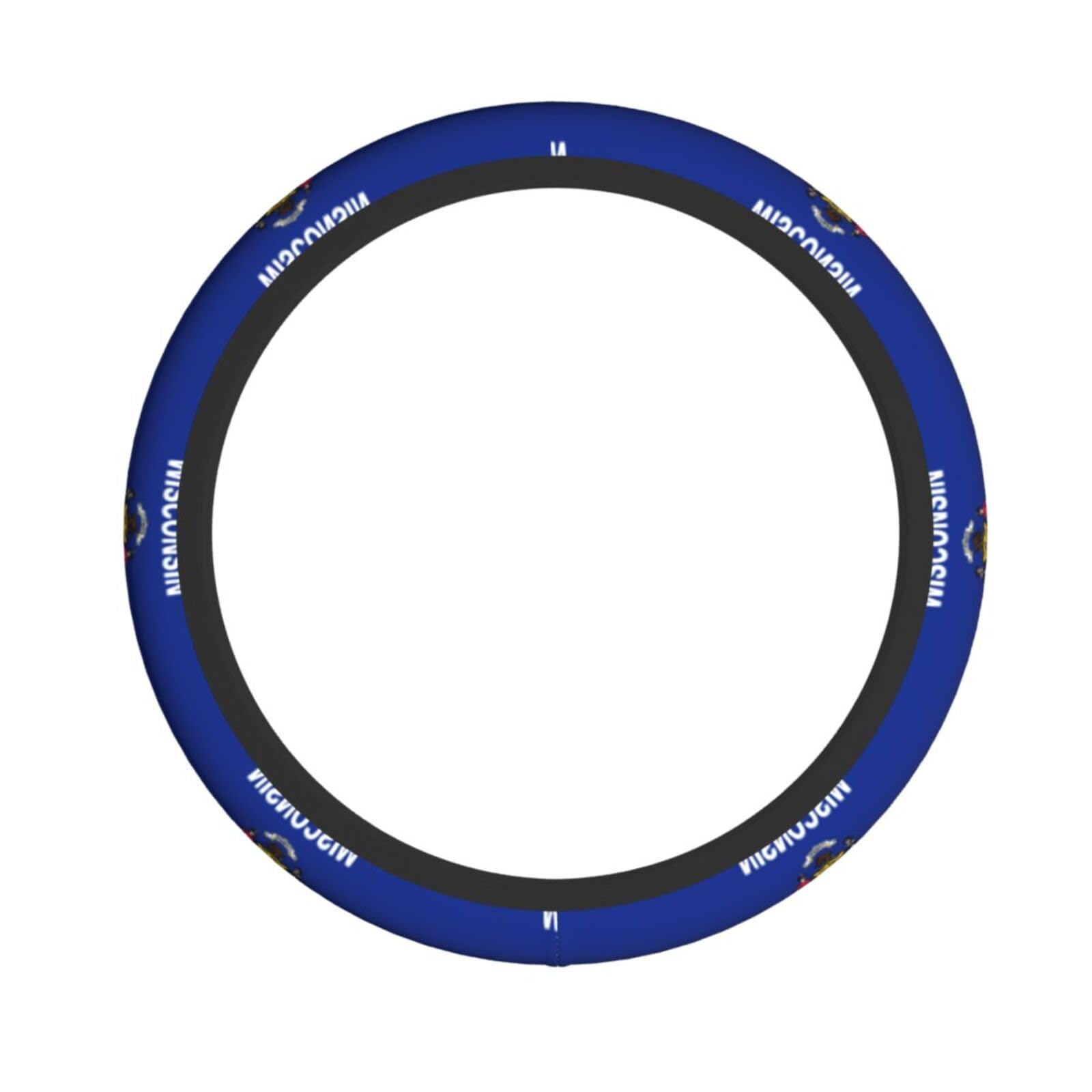 Universal-Lenkradbezug mit Wisconsin Staatsflagge, für alle Jahreszeiten, passend für die meisten Autos, SUVs und LKWs von SABFWF