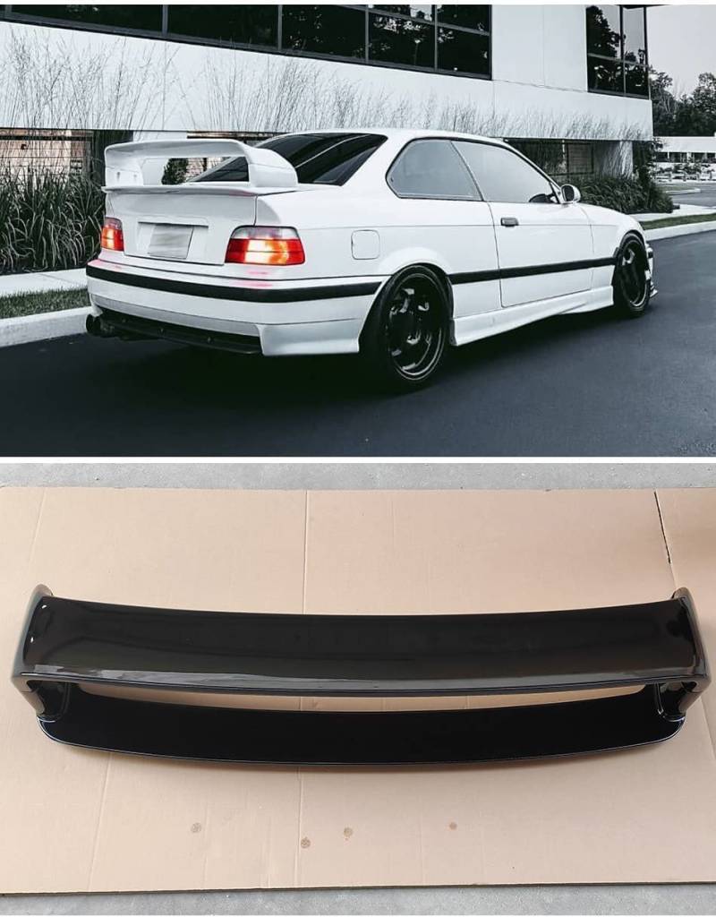 Auto ABS Heckspoiler für BMW E36 M3 GT Sedan Coupe,HeckflüGel Heckspoiler Auto-Spoiler Kofferraumspoiler Umbauzubehör,A/Black von SABIB