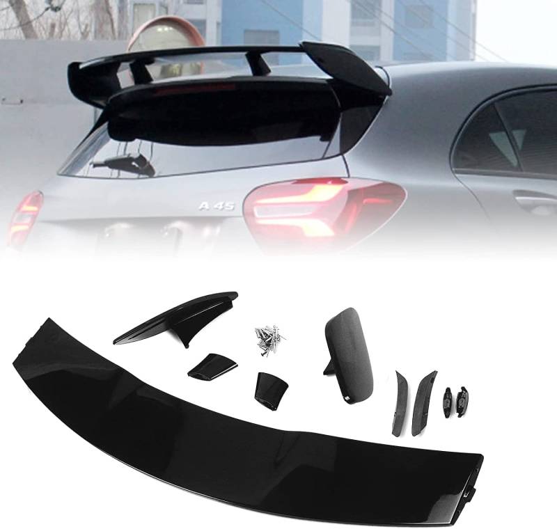 SABIB Auto ABS Heckspoiler für Mercedes W176 A-Class A250 A45 A180 A200 AMG 2013-2018,HeckflüGel Heckspoiler Auto-Spoiler Kofferraumspoiler Umbauzubehör von SABIB