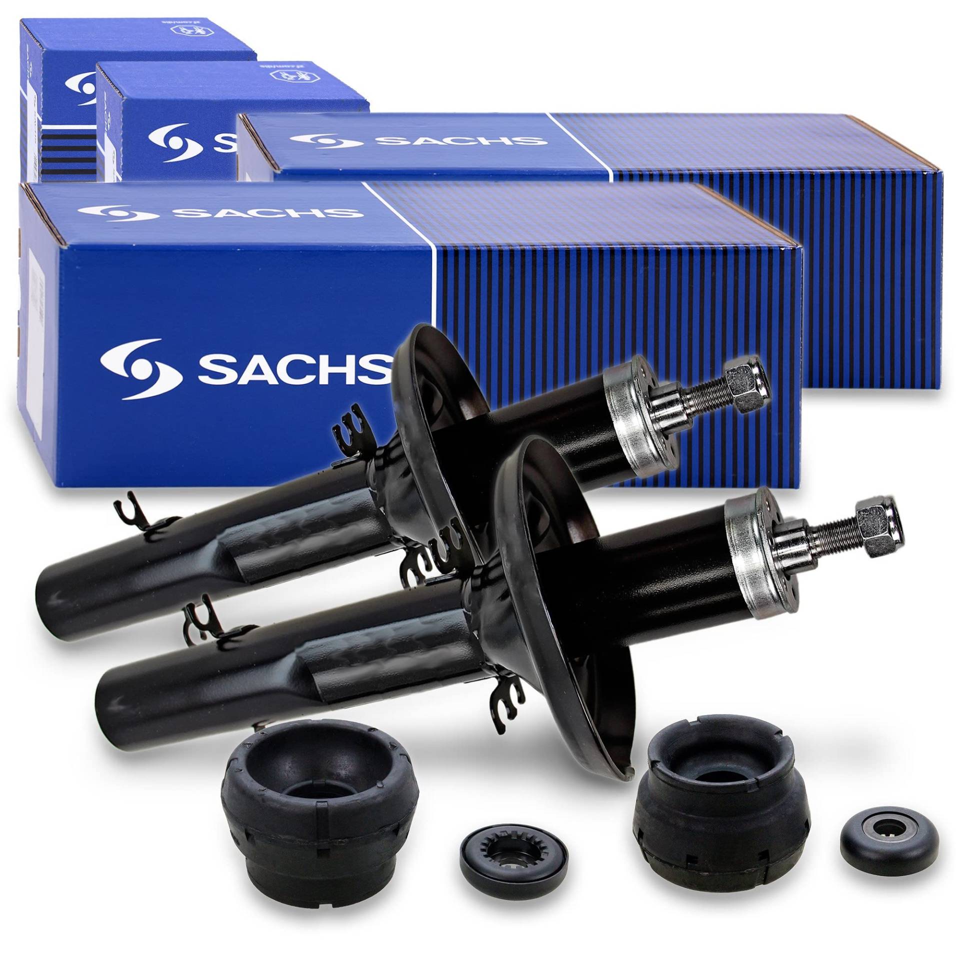 SACHS 2x Öldruck Stoßdämpfer vorne inkl. Domlager Kompatibel mit AUDI A3 (8L1), SEAT LEON (1M1), TOLEDO 2 (1M2), SKODA OCTAVIA 1, VW BORA, GOLF 4, NEW BEETLE (9C1, 1C1), NEW BEETLE Cabriolet (1Y7) von SACHS