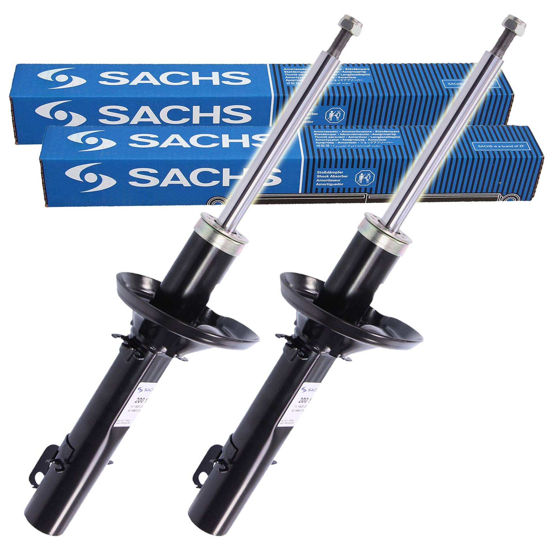 SACHS 2x Gasdruck Stoßdämpfer vorne Kompatibel mit AUDI A3 (8L1), SEAT LEON (1M1), TOLEDO 2 (1M2), SKODA OCTAVIA 1, VW BORA, GOLF 4, NEW BEETLE (9C1, 1C1), NEW BEETLE Cabriolet (1Y7) von SACHS