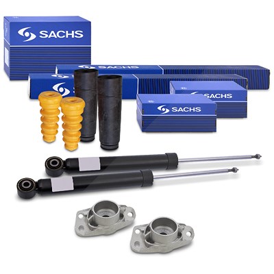 Sachs 2x Stoßdämpfer + Domlager + Staubschutz Hinterachse für VW von SACHS