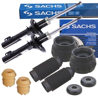 Sachs 2x Stoßdämpfer +Domlager +Staubschutz Vorderachse für Seat, Audi, Skoda, VW von SACHS