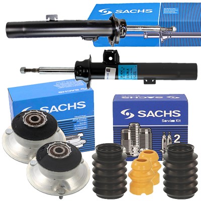 Sachs 2x Stoßdämpfer +Domlager +Staubschutz Vorderachse für BMW von SACHS