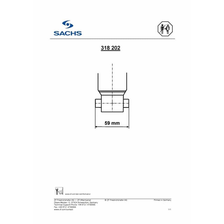 Sachs Sto?d?mpfer hinten Audi Seat Skoda VW von SACHS