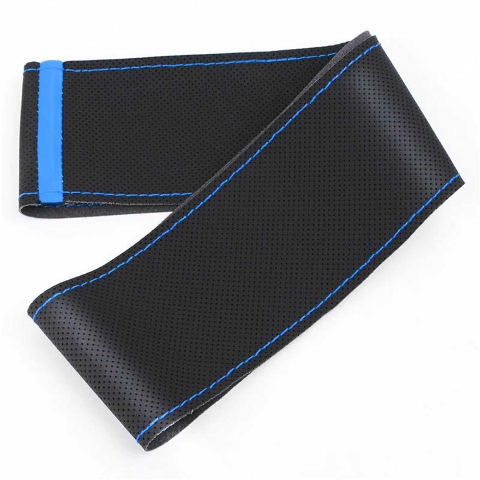 Rückspiegelgehäuse DIY Universal Auto Lenkrad Abdeckung Leder Lenkrad Wrap Weiche Atmungsaktive Auto Zubehör 38 cm Auto Lenkung Wrap Auto Rückspiegel Abdeckung(Blau) von SADHADAH