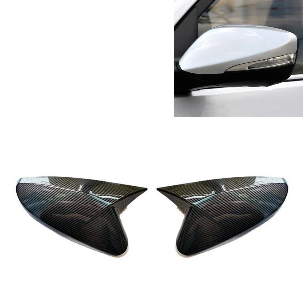 Rückspiegelgehäuse Für Hyundai Für Accent Für Solaris 2012-2016 Auto Rück Seite Spiegel Abdeckung Flügel Kappe Außentür Aufkleber Fall Trim Carbon Faser Auto Rückspiegel Abdeckung(with Light Carbon) von SADHADAH