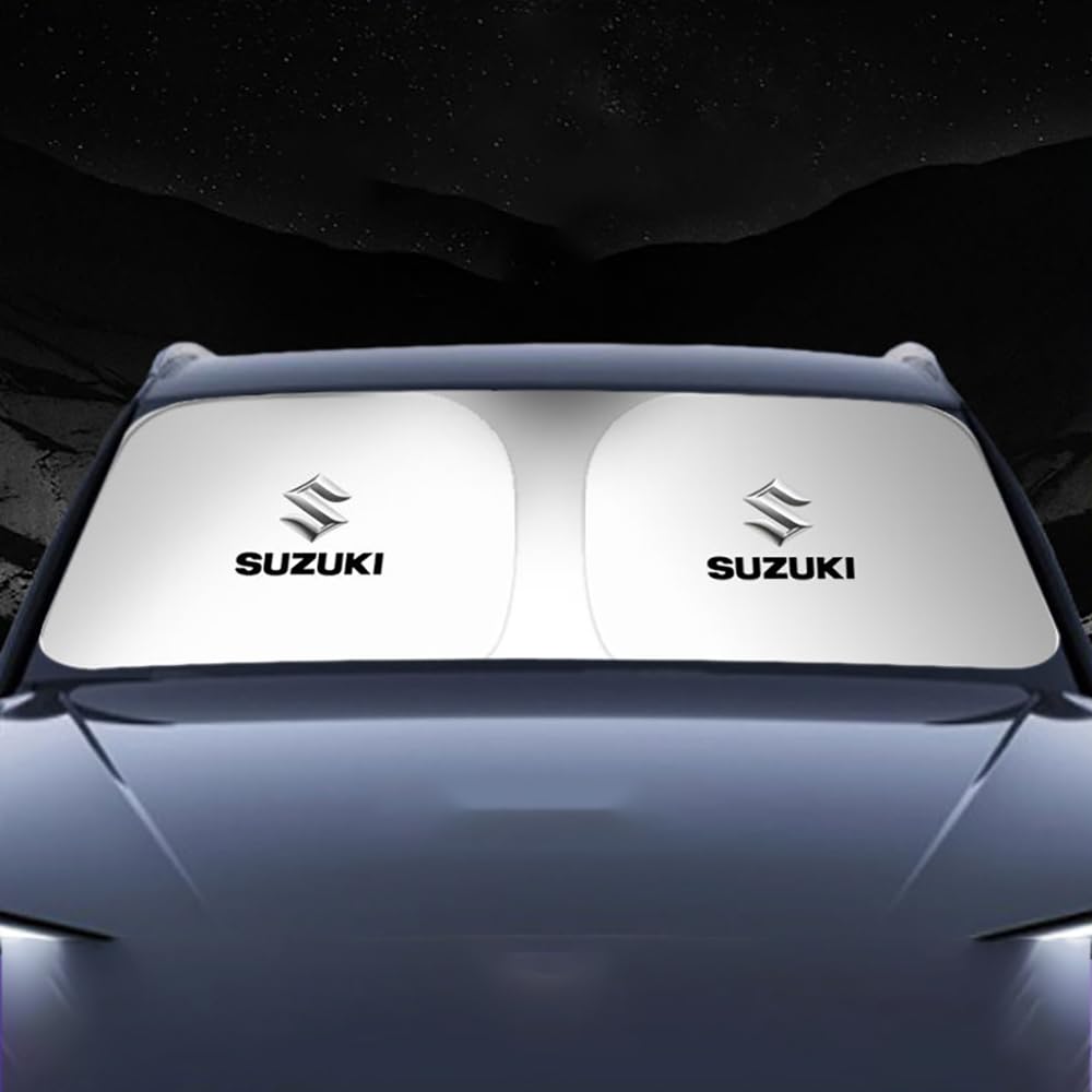 Auto Sonnenschutz Frontscheibe, für Suzuki Alto Auto Windschutzscheibe Sonnenschirm 360° Drehbar Faltbare Windschutzscheibe Sonnenblende,L(148×95cm) von SADVFBG