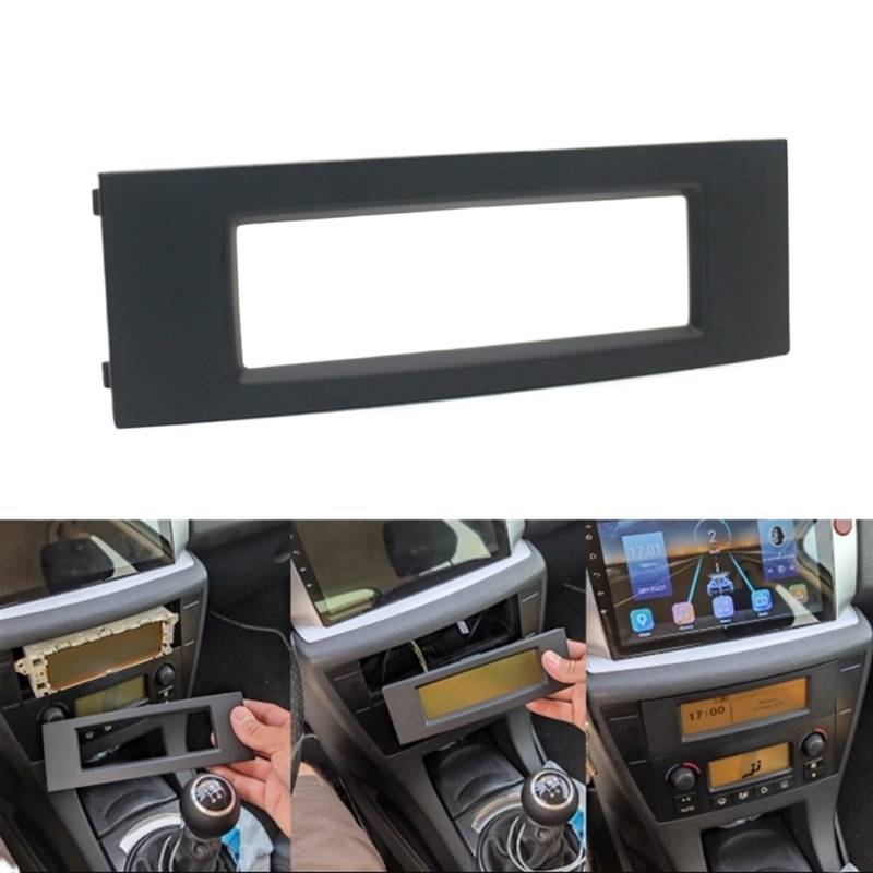 Auto-Audio-Rahmen/Passend for Citroen C4 C5 RD3 Peugeot 207 Autoradio Multifunktions-C-Bildschirmschale Festrahmen CD-Player-Bildschirm Ersatzgehäuse Autoradio Radioblende Doppel von SAEHEDRDDF