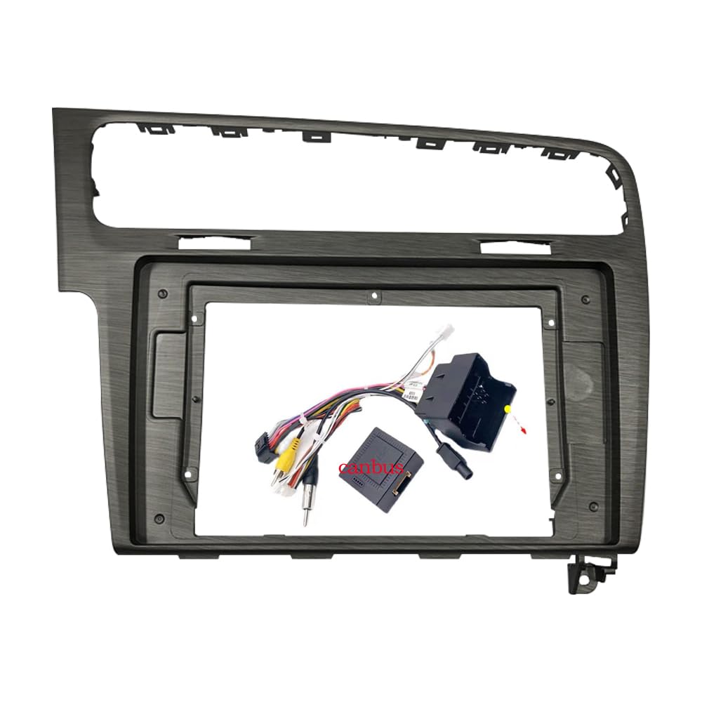 Auto-Audio-Rahmen 2-DIN-Autoradio-Audio-Blendenrahmen, 10,1 Zoll großer Bildschirm, modifizierte Navigation, passend for Volkswagen Golf 7, Panel-Kit #by-003 Autoradio Radioblende Doppel(Frame an canb von SAEHEDRDDF