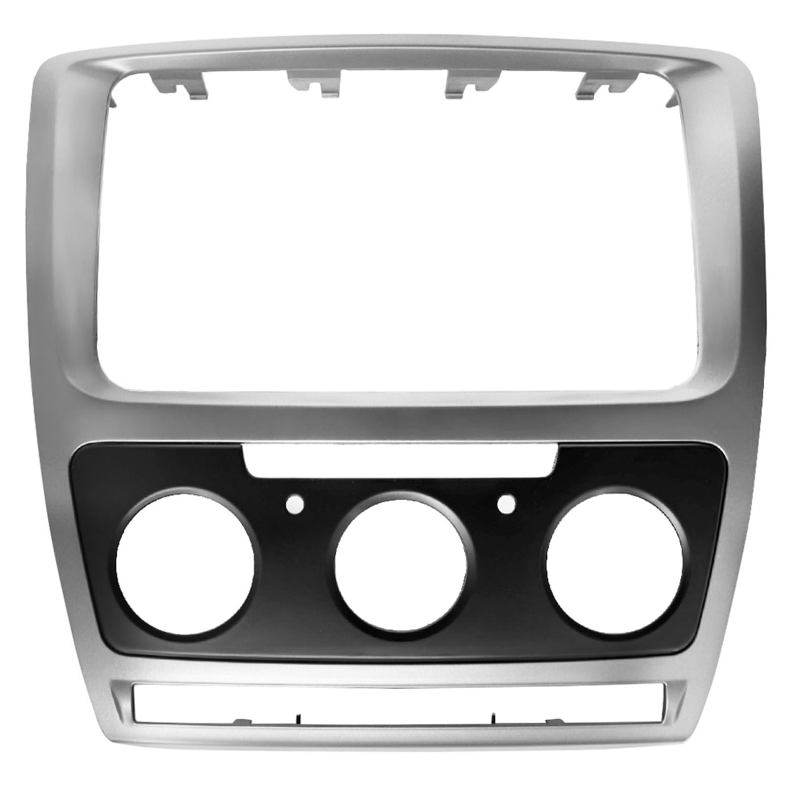 Auto-Audio-Rahmen 2-Din-Autoradio-Blendenplatte, CD-DVD-Audio-Armaturenbrett-Halterung, passend for Skoda Octavia, manuelle Klimaanlage, 2010, 2011, 2012, 2013 Autoradio Radioblende Doppel von SAEHEDRDDF