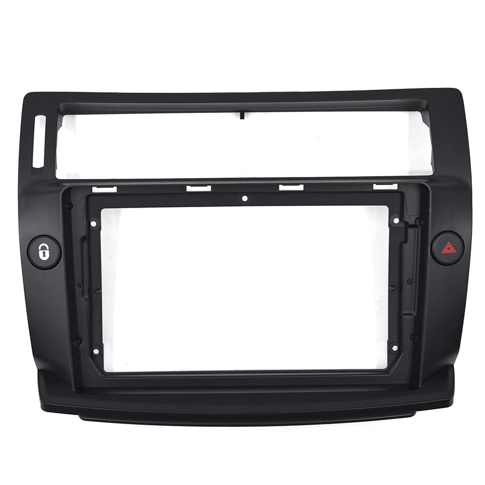 Auto-Audio-Rahmen 2 Din Autoradio Stereo Audioplatte Blendenrahmen/Passend for Citroen C4 Quatre 9 Zoll Großbild Auto Android Player Panel Armaturenbrett-Montagesatz Autoradio Radioblende Doppel(Bla von SAEHEDRDDF