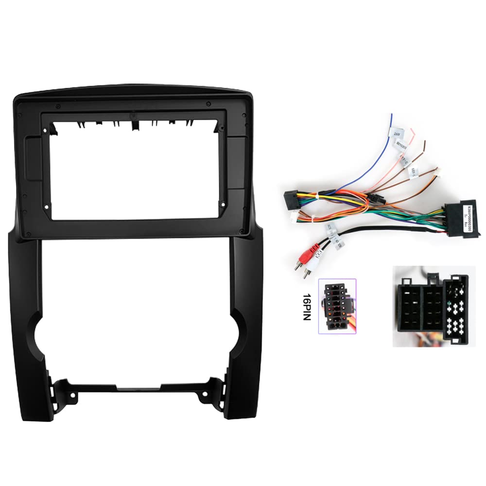 Auto-Audio-Rahmen 2 stücke Auto Stereo 10,1 Zoll Fascia Rahmen Adapter/Fit for Kia Sorento 2009-2012 2Din Dash Audio Fitting Panel Kit Autoradio Radioblende Doppel(Frame-cord) von SAEHEDRDDF