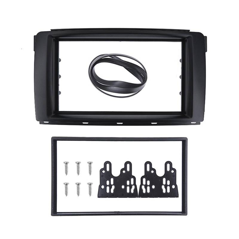 Auto-Audio-Rahmen 2Din Auto-Audio-Modifikationspanel, CD-DVD-Navigationsblende, Stereo-Radioblenden/Passend for Mercedes SMART/Fit For Two (BR451) 2007-2010 Autoradio Radioblende Doppel von SAEHEDRDDF