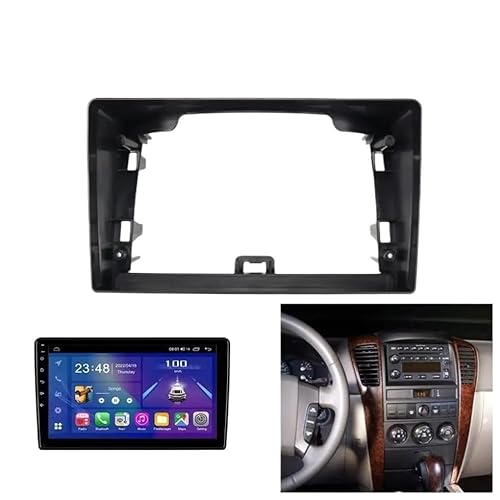 Auto-Audio-Rahmen 9-Zoll-Autorahmen-Blendenadapter Canbus-Box-Decoder Android Radio Audio Dash Fitting Panel Kit/Passend for Kia Sorento 2002-2006 Autoradio Radioblende Doppel(Only Frame) von SAEHEDRDDF