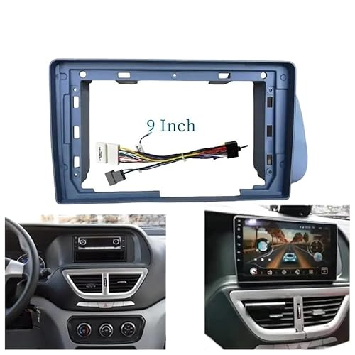 Auto-Audio-Rahmen 9-Zoll-Autorahmen-Blendenadapter Canbus-Box-Decoder Android Radio Audio Dash Fitting Panel Kit/Passend for Nissan Succe Shuaike 2016-2017 Autoradio Radioblende Doppel(Only Frame) von SAEHEDRDDF