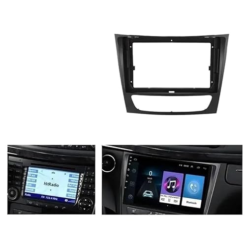 Auto-Audio-Rahmen Audio-2DIN-Adapter, Autoradio, DVD-Player, Blendenrahmen, passend for Mercedes-Benz E-Klasse W211, 9 Zoll, großes Armaturenbrett-Montagepanel-Kit Autoradio Radioblende Doppel(Only Fr von SAEHEDRDDF